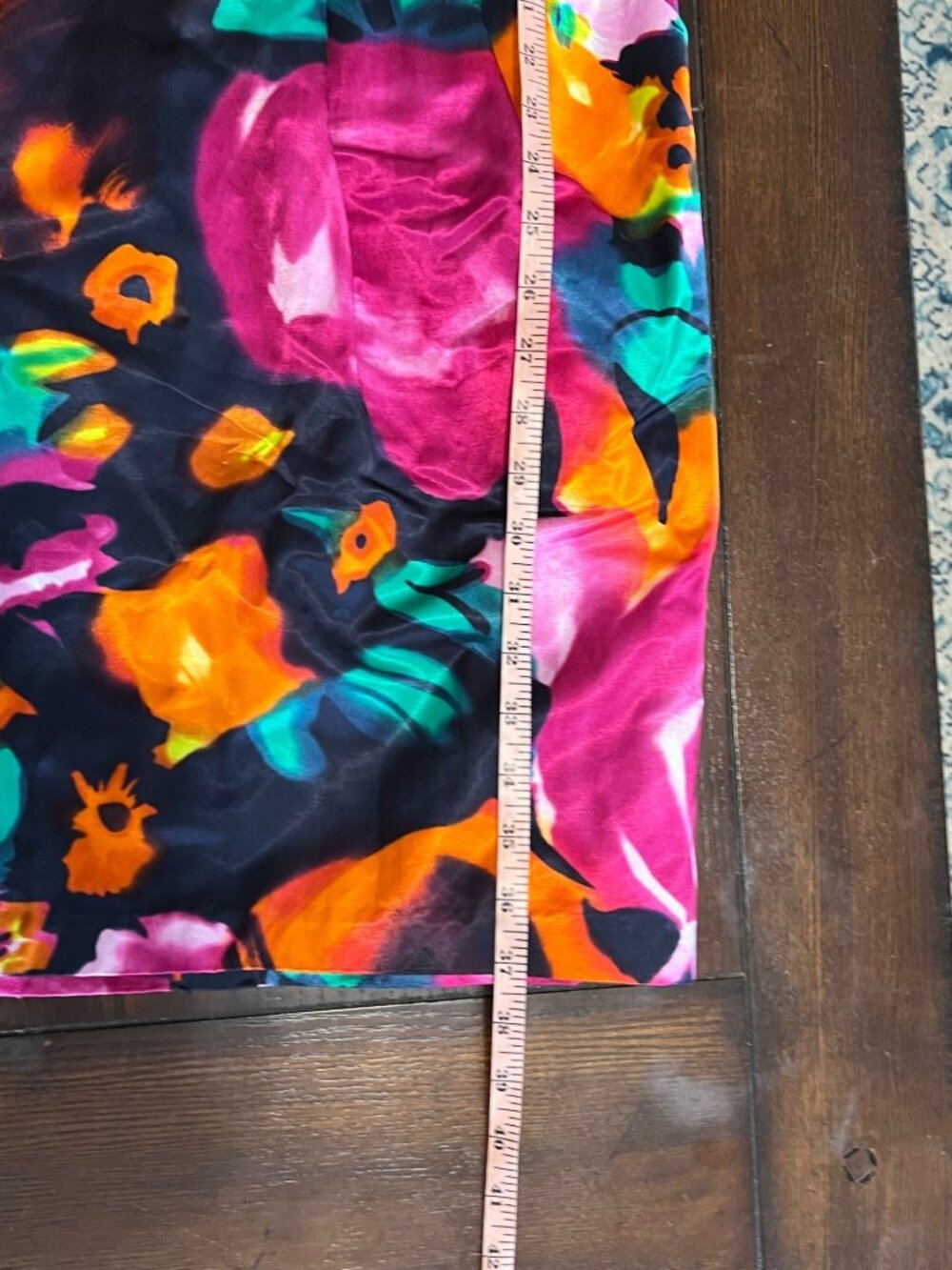 St. John Floral Dress Watercolor Sleeveless Pencil Sheath Lined Silk Pockets 6 - Picture 11 of 14